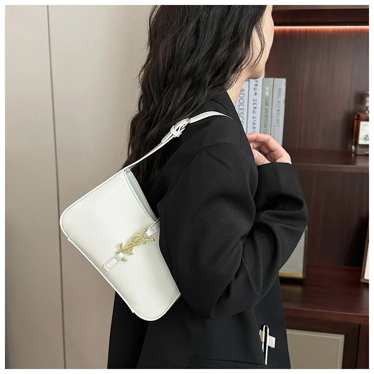 حقيبة تحت الإبط جديدة لعام 2025 - محفظة كروس/كتف محمولة باليد، حقيبة نسائية من الجلد اللامع، متعددة الاستخدامات وأنيقة #2