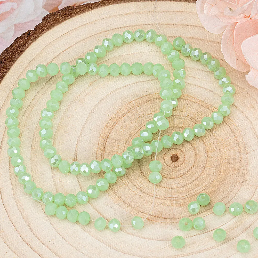 120 stücke/Los 3,6mm Kristallglas Rondelle Perlen Österreich facettierte runde lose Abstands perlen für DIY Schmuck Herstellung Armband Halskette – Detail 8