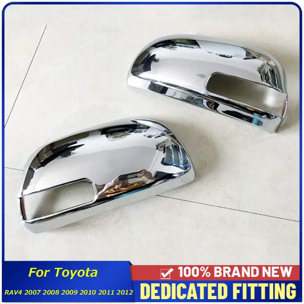 Fit For Toyota RAV4 2009 2010 2011 2012 Car Rearview Mirrors Shell Cap Cover Trim Decoration