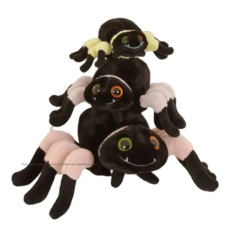 New 20/30/40cm Creative Cute Big Eyes Spider Plush Toy Simulation Plushie Stuffed AnimaI Insect PillowChildren Boys Girls Gift