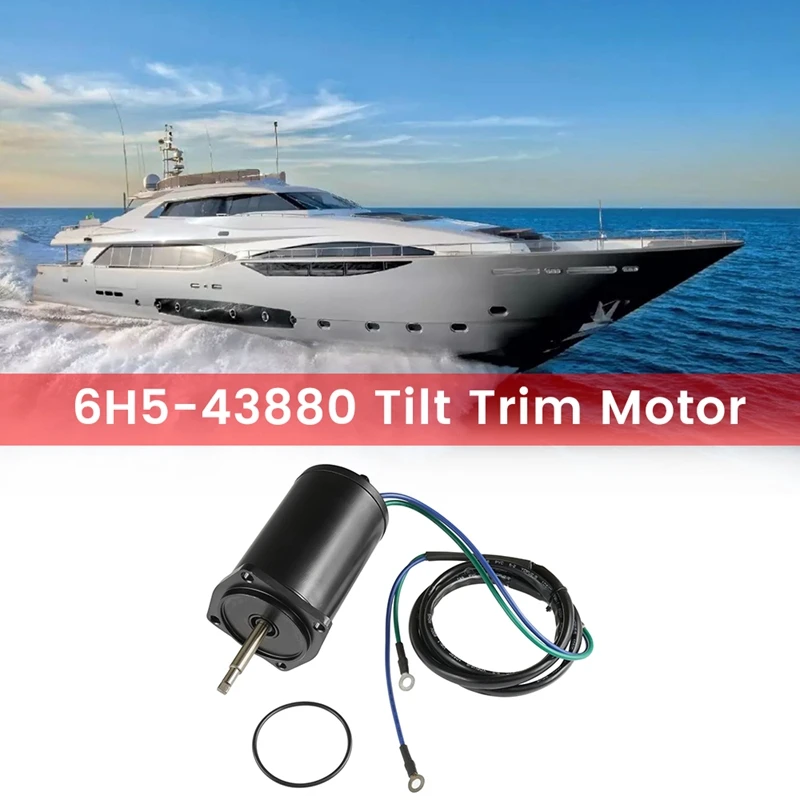 6H5-43880 Tilt Trim Motor For Yamaha Outboard Motor 40HP 50HP 2 Stroke 12V 2 Wire 10836 6H5-43880-02