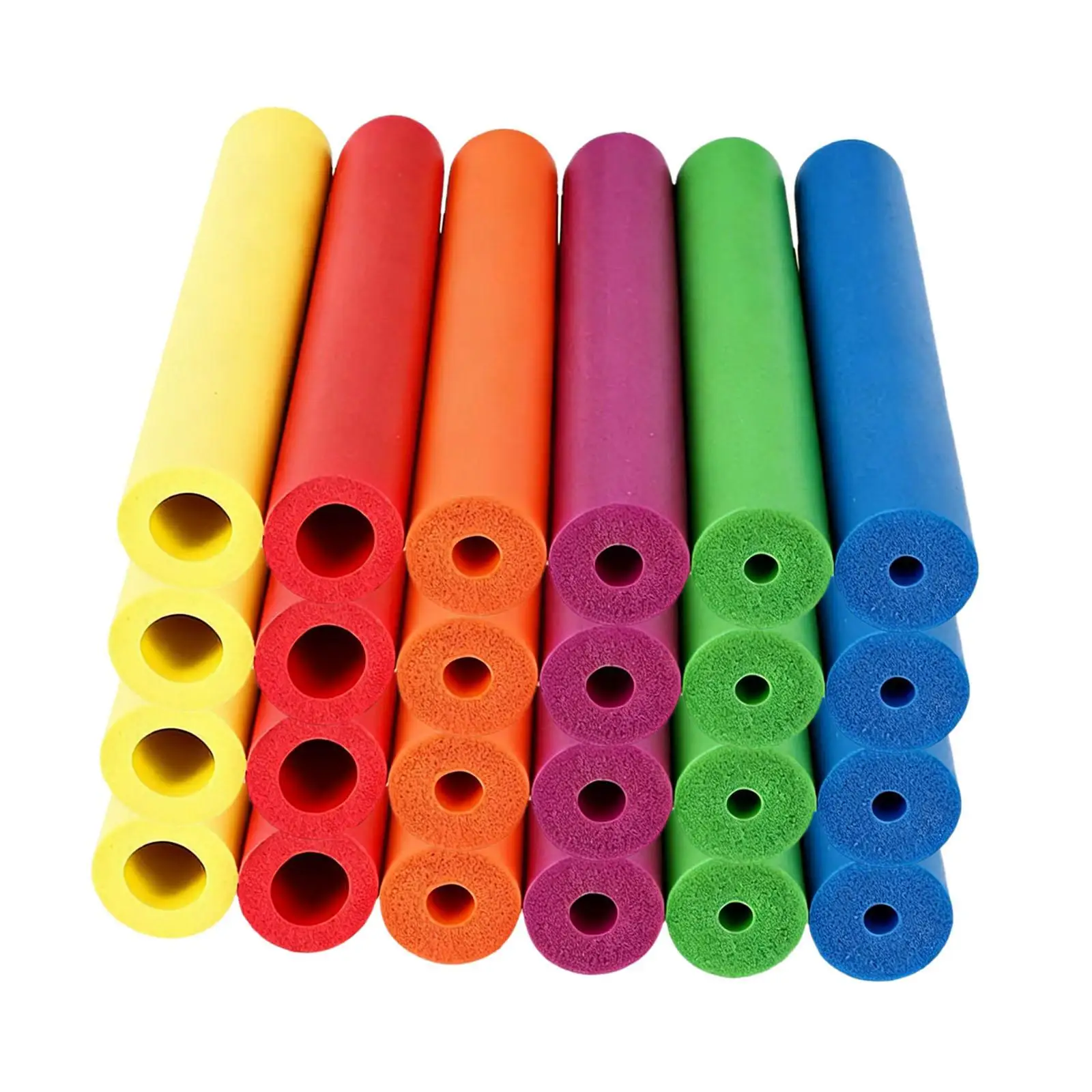24 Pieces Foam Grip Tubing Built up Multipurpose 6 Colors Adaptive for Utensils Flatware Silverware for Elderly,