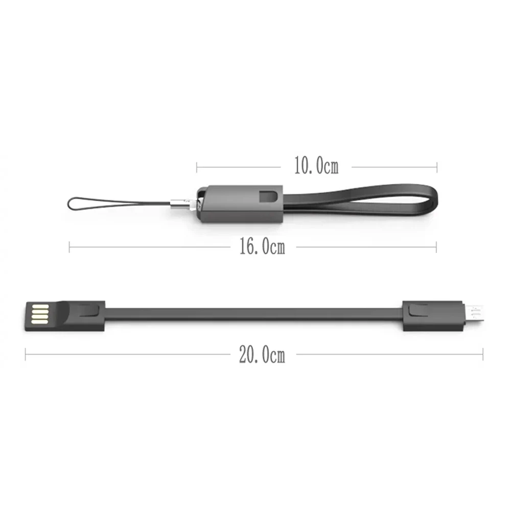 3A 11V Short Cable 10cm for Type C Micro ios USB Fast Charging Data Cord For Mobile Phone Power Bank Battery Portable USB Cable