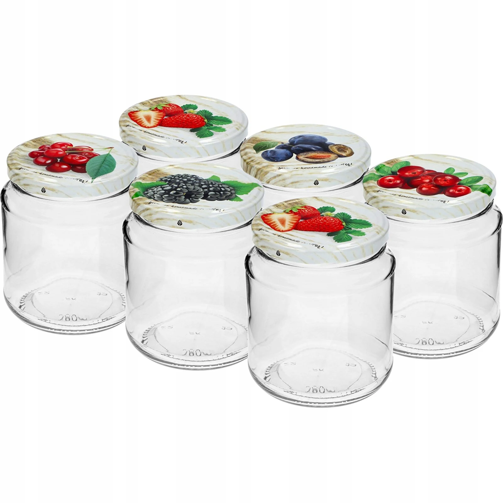 Glazen weckpotten met schroefdeksels 580 ml 6 stuks