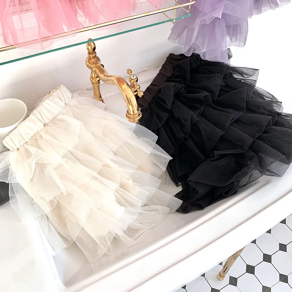 2-8T Infant Kid Girl Cake Skirt Elegant Toddler Baby Clothes Autumn Long Tutu Skirt Cute Sweet Party Club Outfit