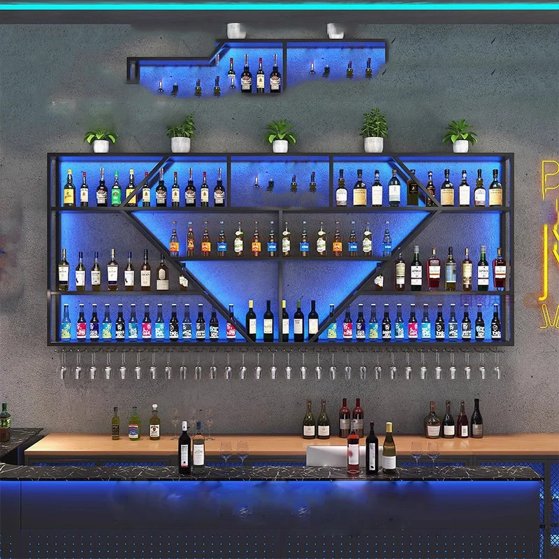 

Display Wall Bar Cabinet Wine Rack Metal Shop Buffet Modern Bar Cabinet Wine Rack Standing Luxury Armoire Restaurant Furniture