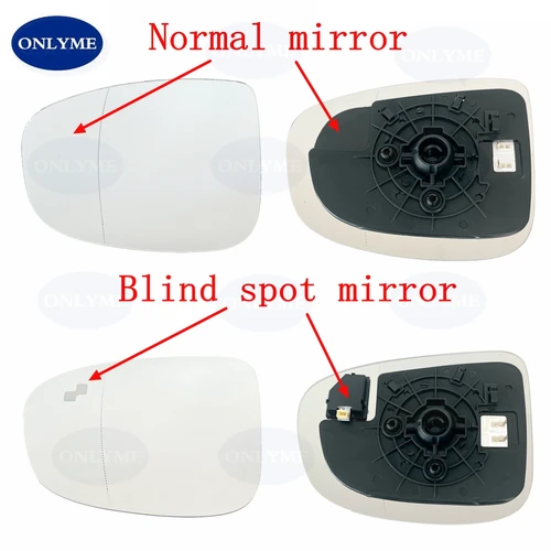 Imagen 1 del producto Espejo de cristal calefactable gran angular para coche con luz de advertencia de punto ciego para Mazda Cx3 Cx-3 2015 2016 2017