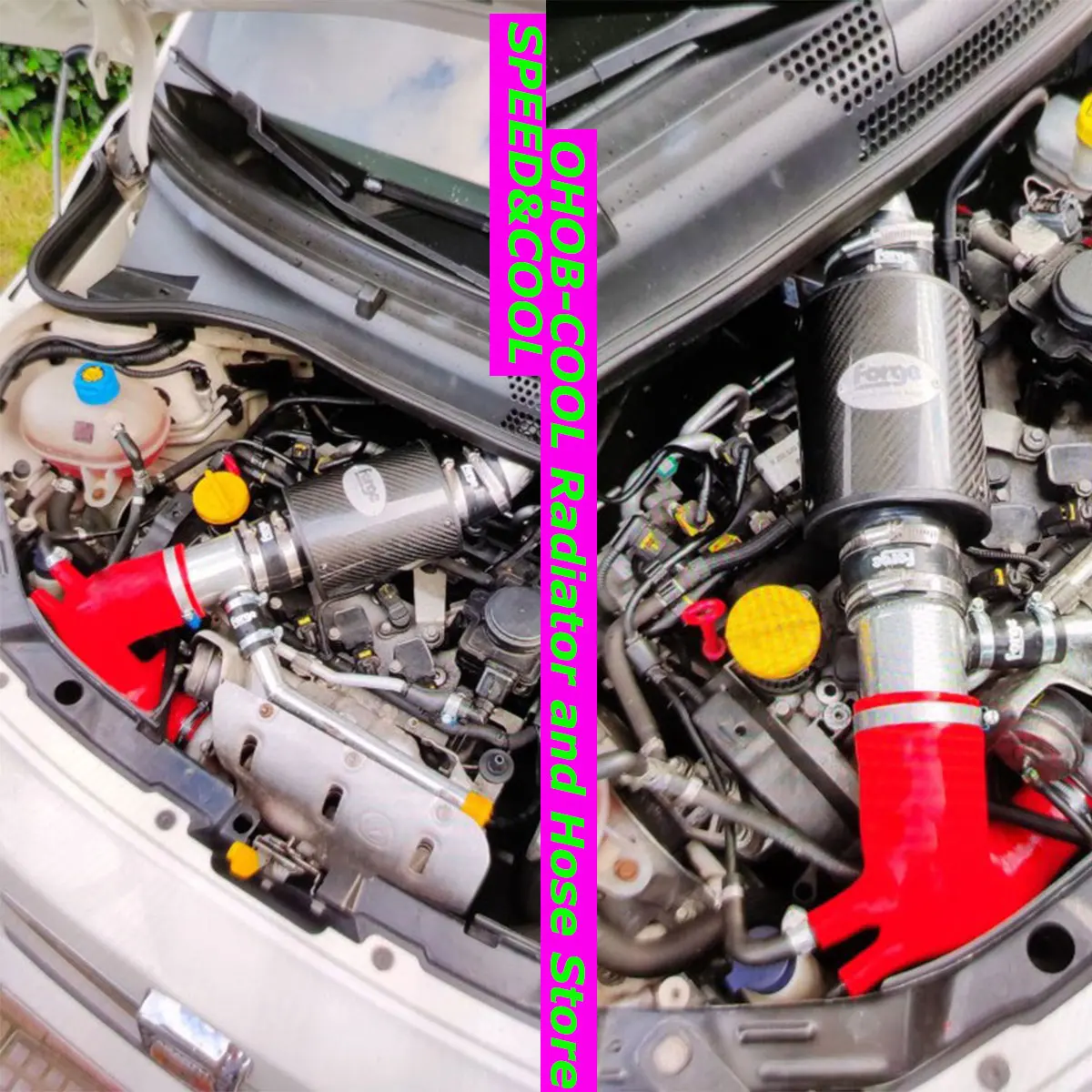 SPEED&COOL For 2008-2012 Abarth 500 595 IHI Turbo Silicone Intake Hose Kit Performance Intake System Silicon Tube Pipe