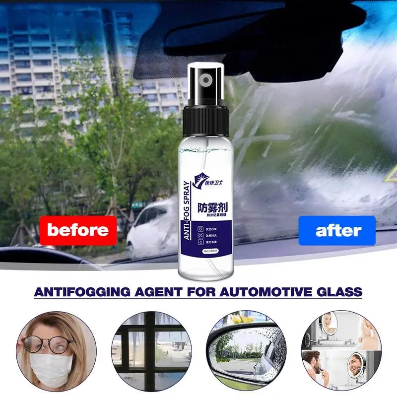 Stain Resistant Spray Car Inside Glass Improves Driving Visibility Anti Fog Spray Prevents Sight Windscreen Waterproof For Auto