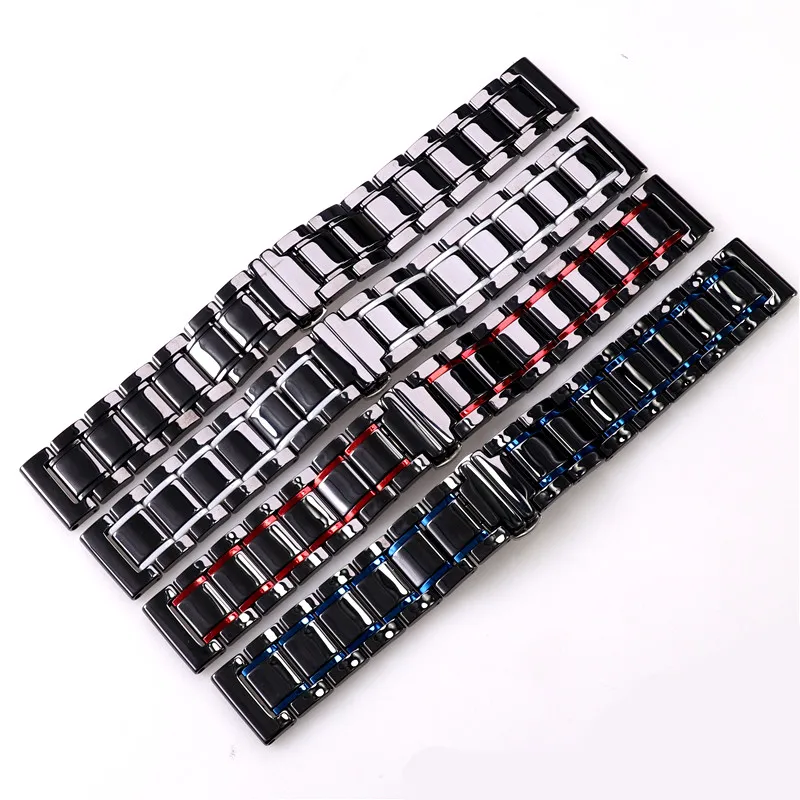 20mm Ceramic Steel Strap For Samsung Galaxy Watch Active2 22mm amazfit Watch3 Huawei GT Pro Watch Bracelet Wristband Belt Band