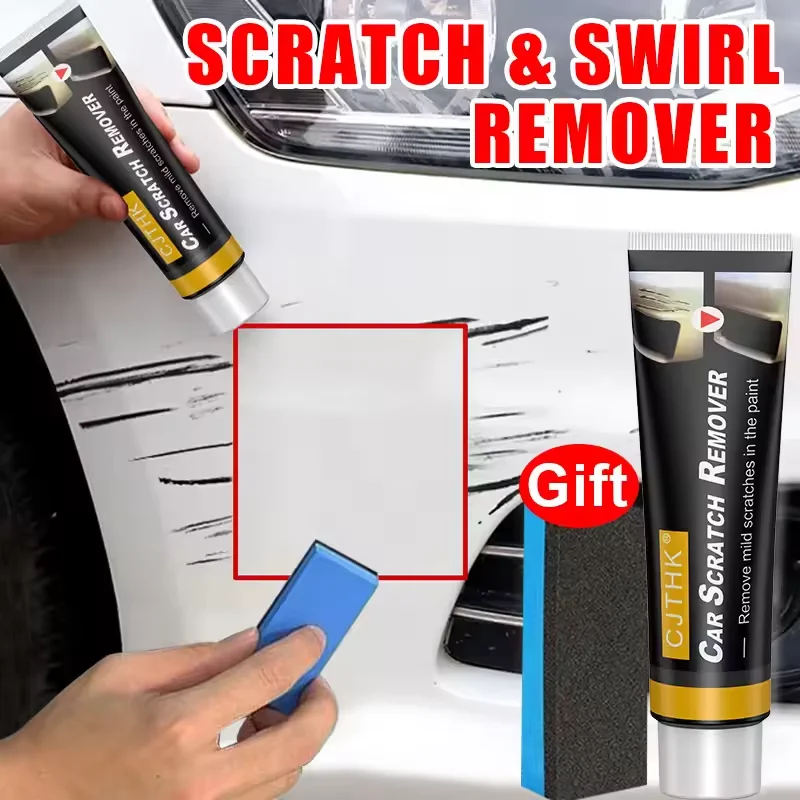 Car Scratch Remover Car Polishing Paste With Sponge Car Body Paint Care Remove Scratch Repair Broken Paint Smooth Car Body 2025