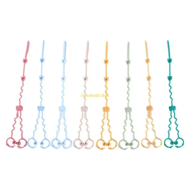 

WXTD Silicone Pacifier Chain Teething Toy Lanyard Rope Drop Prevention Baby Pacifier Holder Leash Infant Nursing Essential
