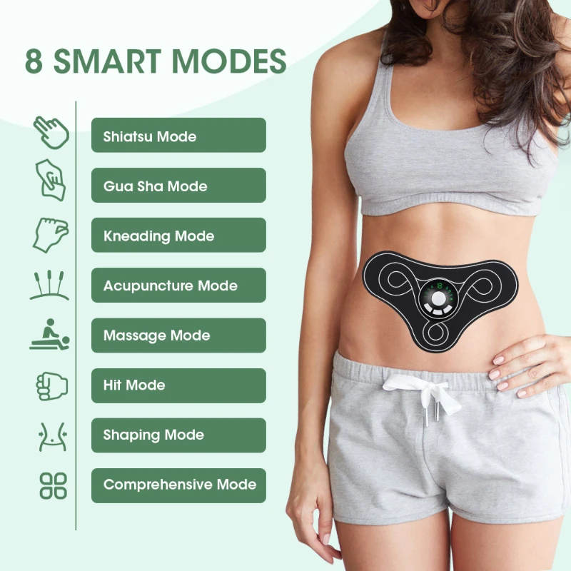 

8 Modes 18 Gears Mini Ems Shoulder and Neck Pulse Therapy Instrument Cervical Spine Massage Sticker Home Use