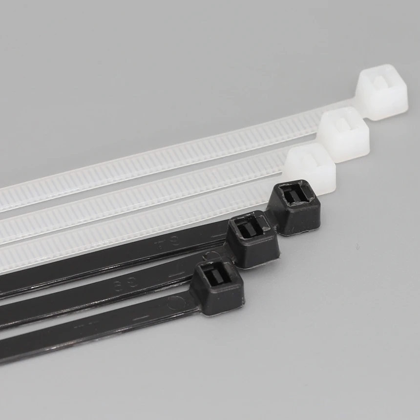 3*60 3*80 3*100 3*120 3*150 3*200mm 2.2mm Width Black White Self-Lock Nylon Plastic Strap Wrap Ziptie Fasten Zip Ties Cable Tie