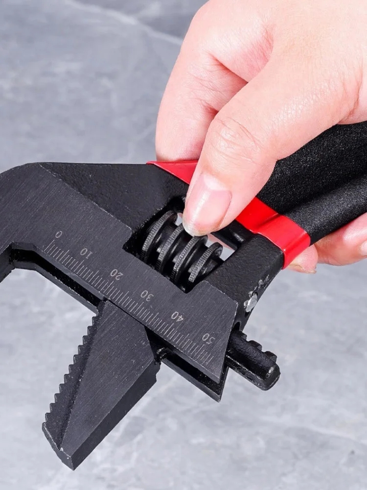 JUSTINLAU 1 Stück 6/8 Zoll Kurzgriff Verstellbarer Schraubenschlüssel, Übergroßer Offener Mini-Schraubenschlüssel, Großdurchmesser-Handwerkzeug für Badezimmerreparaturen – Detail 7