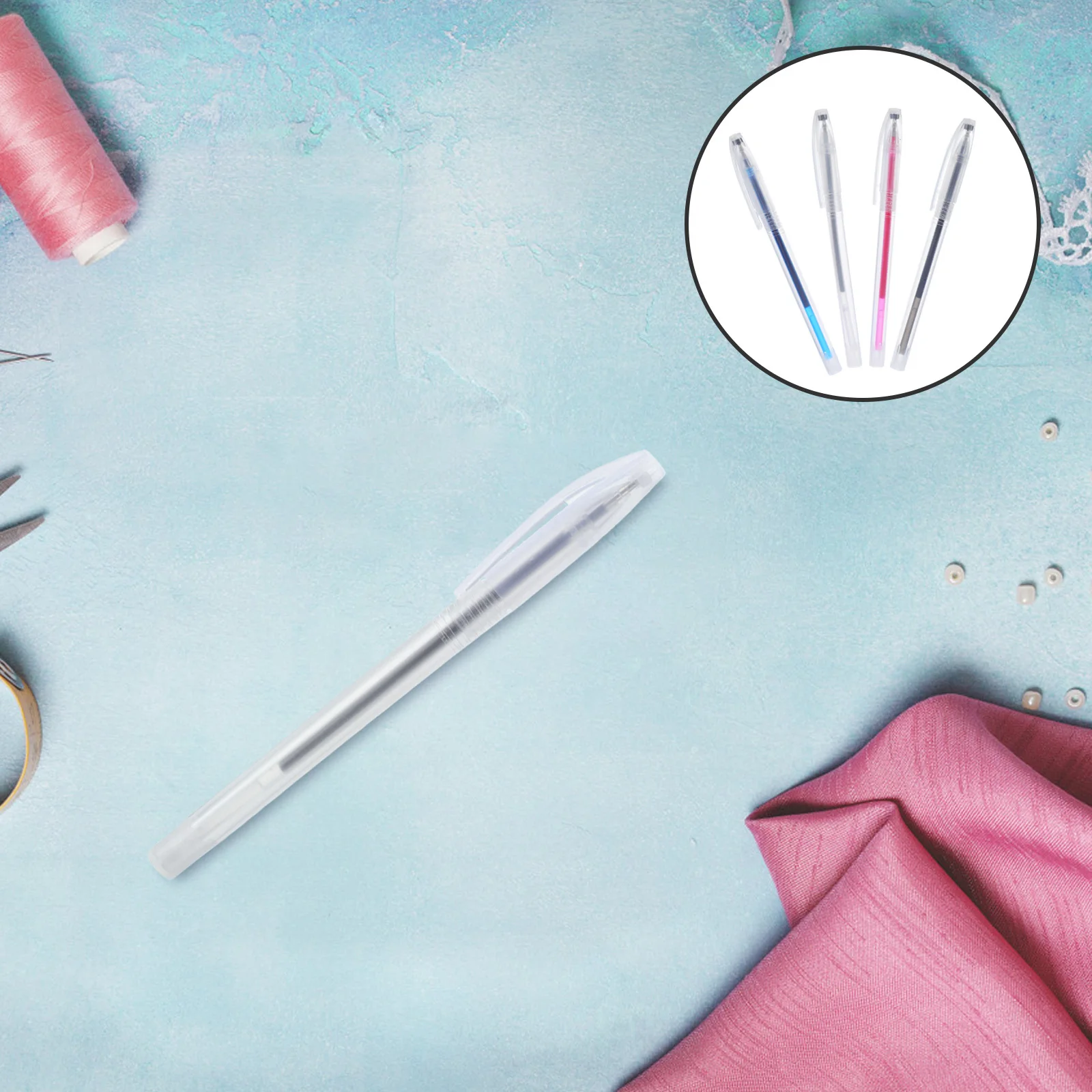 

1Set Sewing Fabric Markers Erasable Water Soluble Refills for Embroidery Quilting DIY Craft Projects No Residue Blue Rosy Black