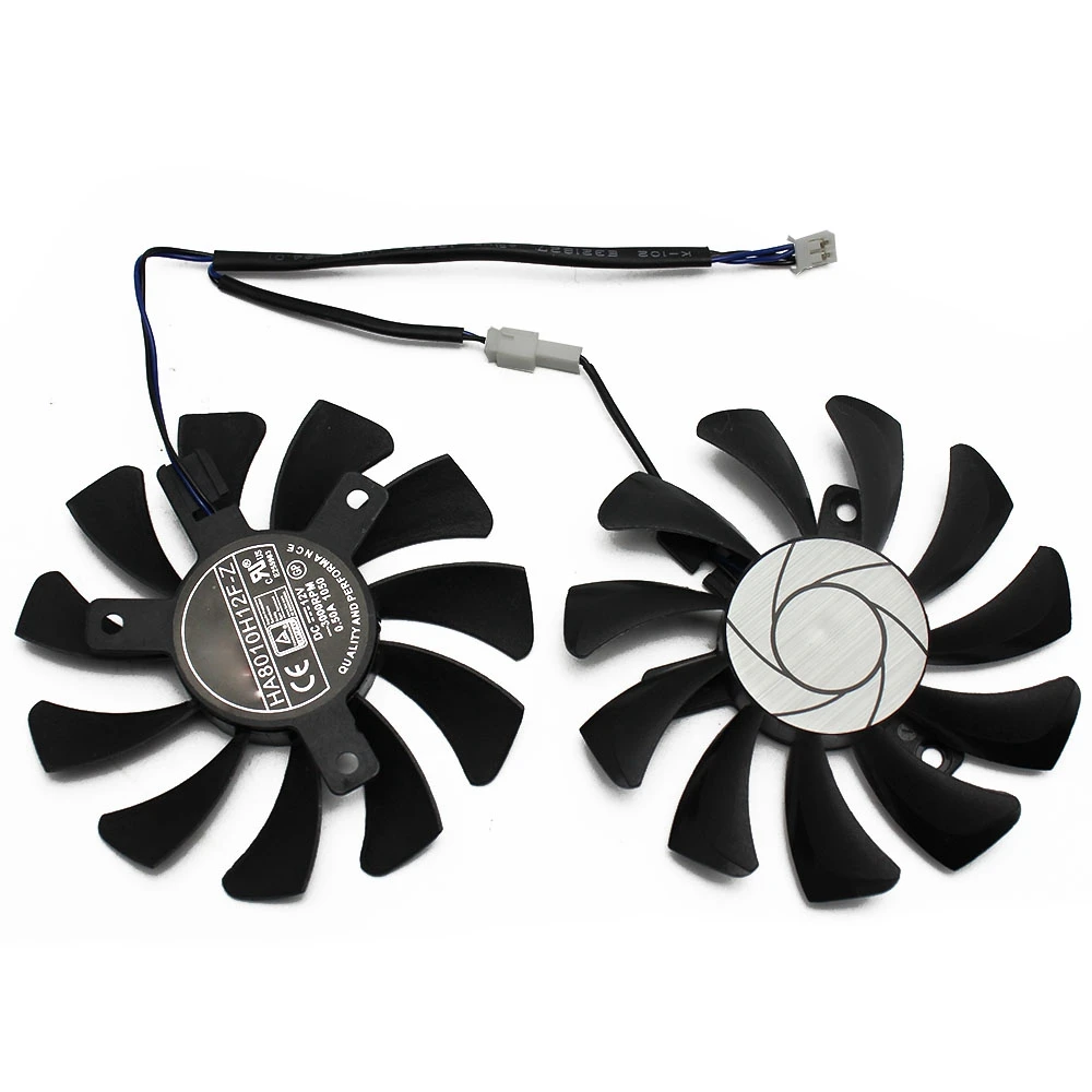 Ventilador DUAL HA8010H12F-Z GTX1050Ti GPU de 2 pines, 75MM, para MSI Geforce GTX 1050Ti GTX-1050-Ti-4GT-OC(2 piezas)