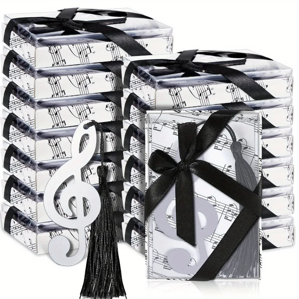 Metall-Lesezeichen, Violinschlüssel, Notizen, Edelstahl, Musikliebhaber, Buch, Lesezeichen, Hochzeitszubehör, Hochzeitsrückgabe, Geschenk zum Valentinstag