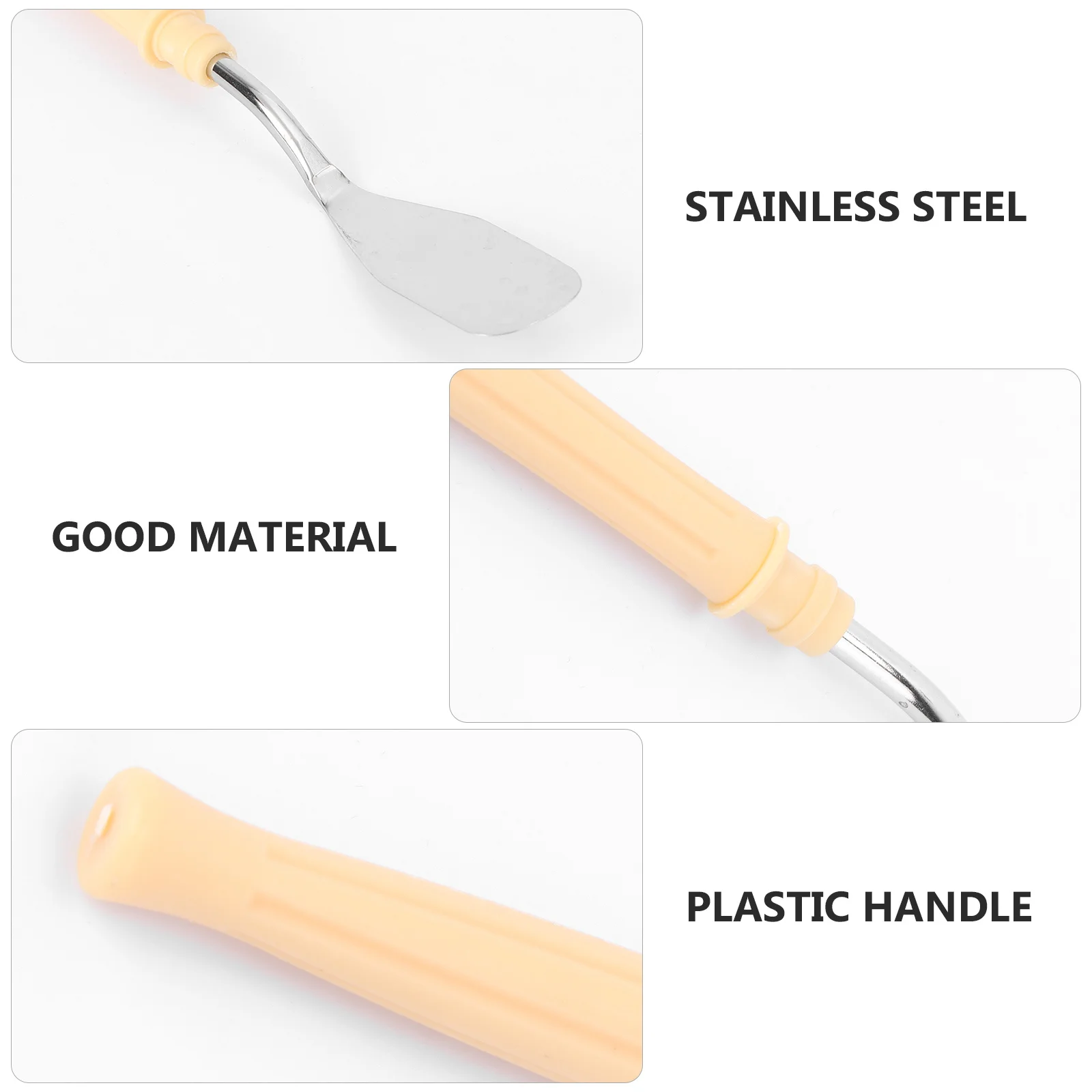 5 قطع من ملعقة اللوحة الزيتية المصنوعة من الفولاذ المقاوم للصدأ متعددة الأغراض أداة خلط الألوان لأكريليك الغواش لوازم فنية احترافية #6