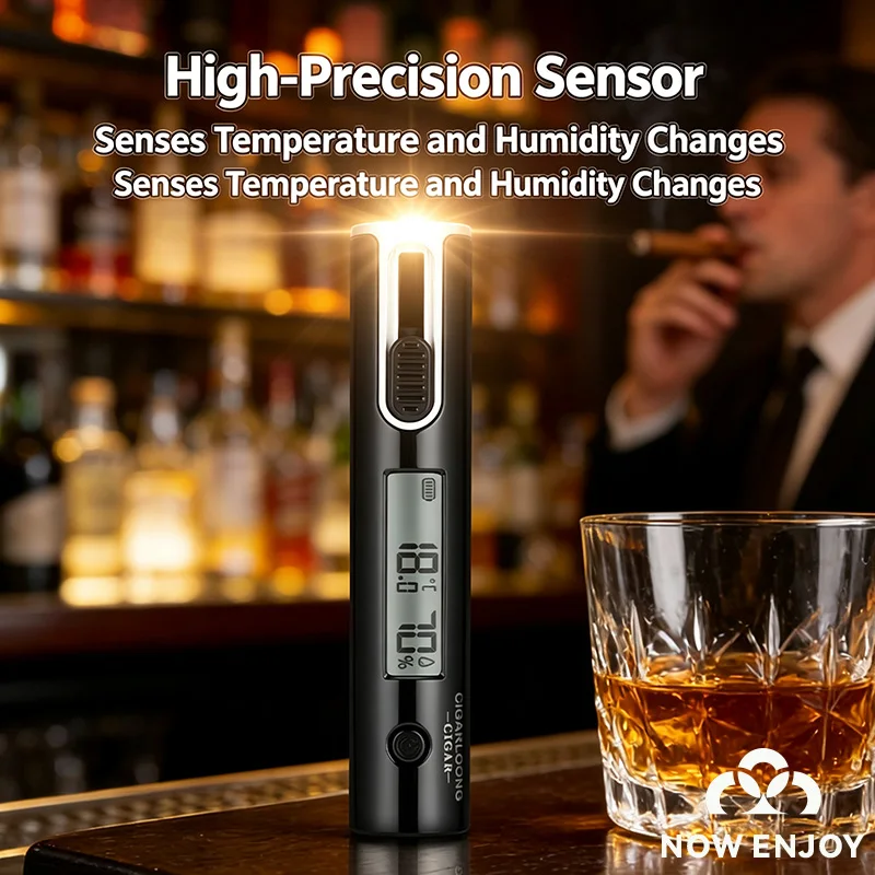 New Cigar Humidity Measuring Instrument, Cigar Dual-Mode Temperature and Humidity Meter, Measuring Humidity Probe Tool CK-25LM