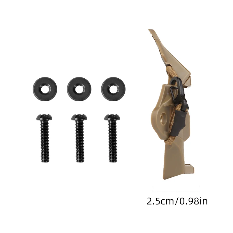 BOOIU Taktischer Helmhalterungsadapter, Nachtsicht, Aluminiumlegierung mit Hakenseil, NVG-Helmhalterung, Zubehör für FAST-Helm