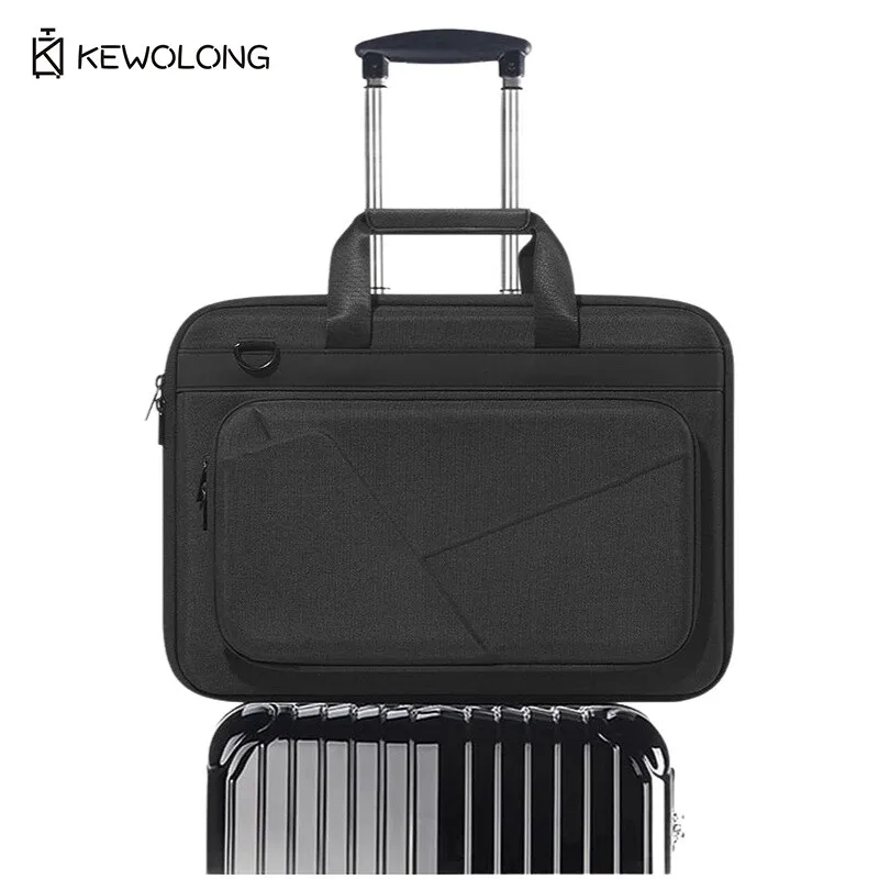 Bolsa para laptop para macbook pro 14 polegadas, capa dura de eva à prova de choque com alça de ombro, pasta mensageiro para computador