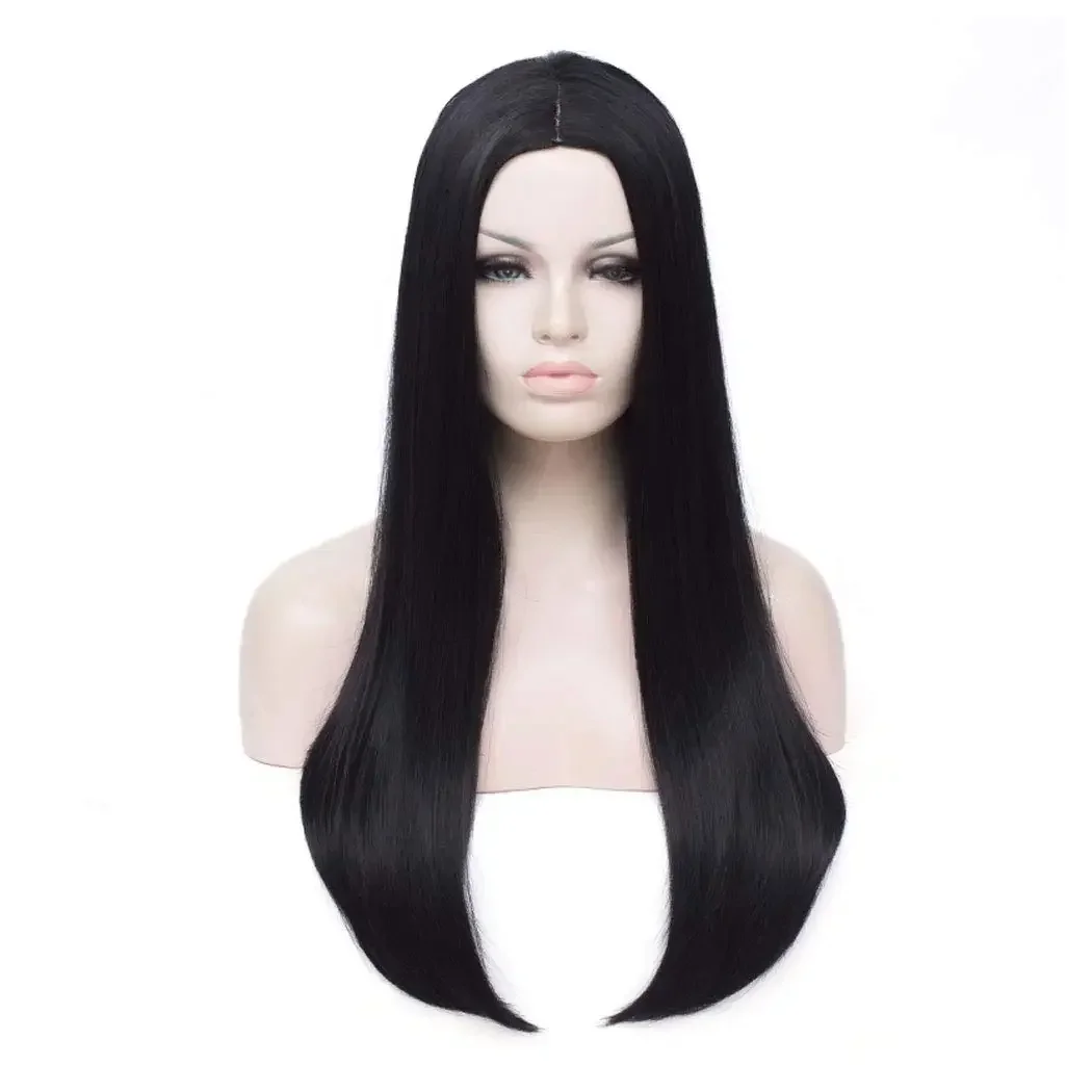 White Synthetic Wig Women\'s Long Straight Middle Part Wig Cosplay Costume Full Wig Party Wigs Heat Resistant Synthetic Hair