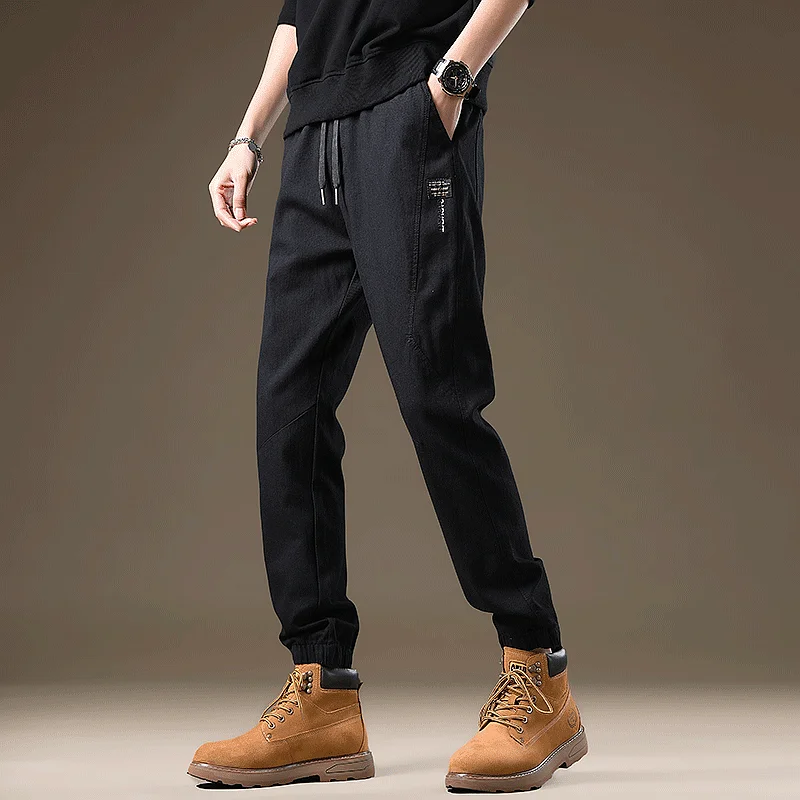 

Весенне-осенние хлопковые рабочие брюки свободного кроя, повседневные брюки в ретро-американском стиле, износостойкие брюки-карго для мужчин