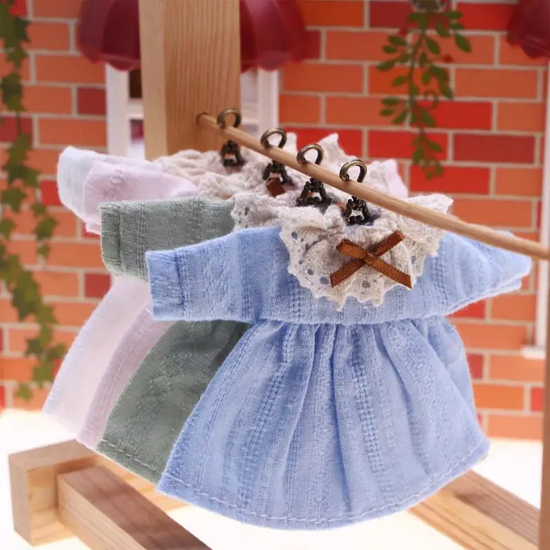 Ubrania dla lalek Sukienka do domku dla lalek Miniaturowe stroje do pluszowych zabawek Mały dom Odzież Kostiumy