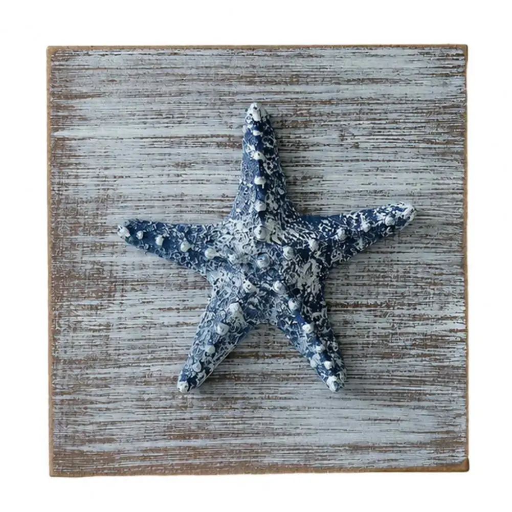 Room Wall Accents Nautical Home Decorations 3d Coastal Wooden Wall Art Set Distressed Ocean-inspired Starfish Decor for Bedroom