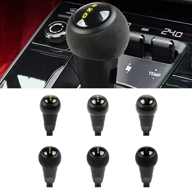

Carbon Fiber Suede Leather Car Gear Shifter Knob Manual Shift Knob Level Stick For Porsche 911 Shifter 992 GT3 2021-2022