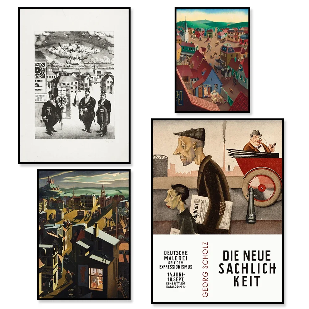 Georg Scholz, sentimental sailor, Weimar German Republic, new objectivity, modernism Allemand decorative print poster