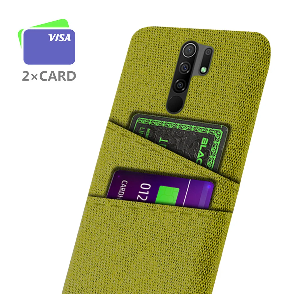 Redmi 9 For Xiaomi Redmi 9 Case Luxury Fabric Dual Card Cover For Redmi 9 Prime Funda For Xiaomi Poco M2 M 2 Reloaded Coque