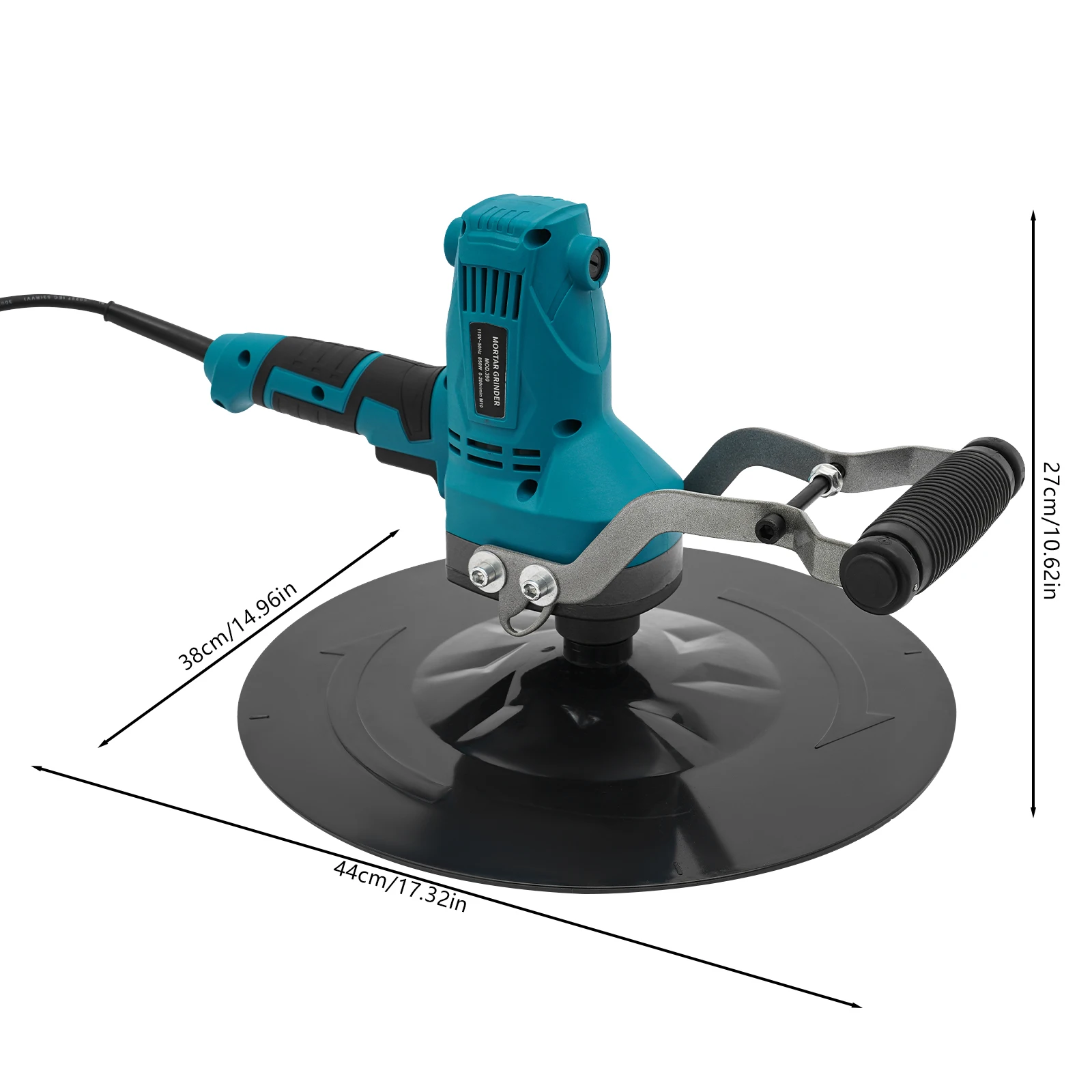 

Ручная шлифовальная машина для стен, электрическая шлифовальная машина 850 Вт, машина для выравнивания и полировки стен 17,32*10,63 дюйма для шлифовки стен цвета атомный серый