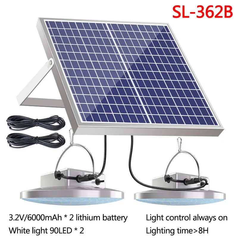 LFP 6000MaH Battery Solar Lamp Ultra-Bright LED Lamp  Seencast-Aluminum Lamp Body High Temperature Resistant IP66 Life Wterproof