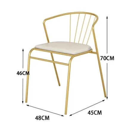 

Nordic Internet celebrity theme restaurantmilk leisure backrest armrest dining chair negotiation table and chair combination
