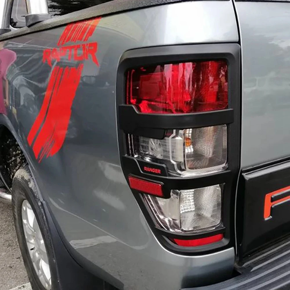 Matowe czarne osłony tylnych świateł tylnych do FORD RANGER T6 T7 T8 2012-2019 2020 Wildtrak