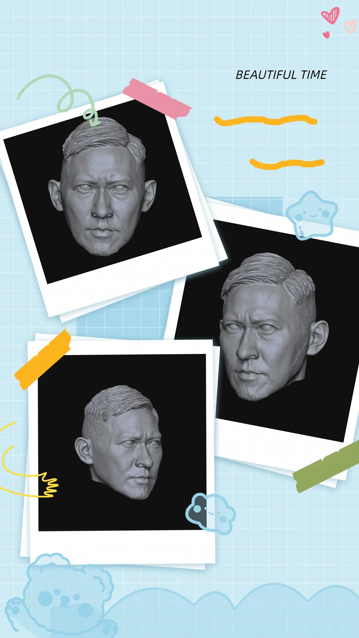 【Unpainted】In Stock HL559 1/12 Scale Male Soldier Movie Actor White Head Carving For 6'' Action Figure Model Fit MAFEX MEZCO