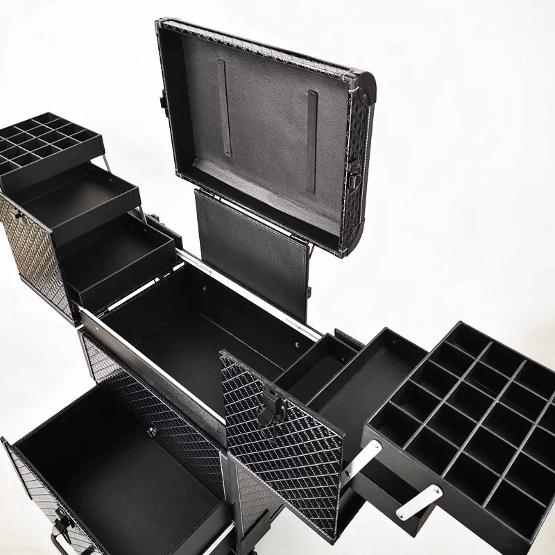 Professional Makeup Case for Makeup Artists, Large Capacity Rolling Case for Nail Art and Makeup