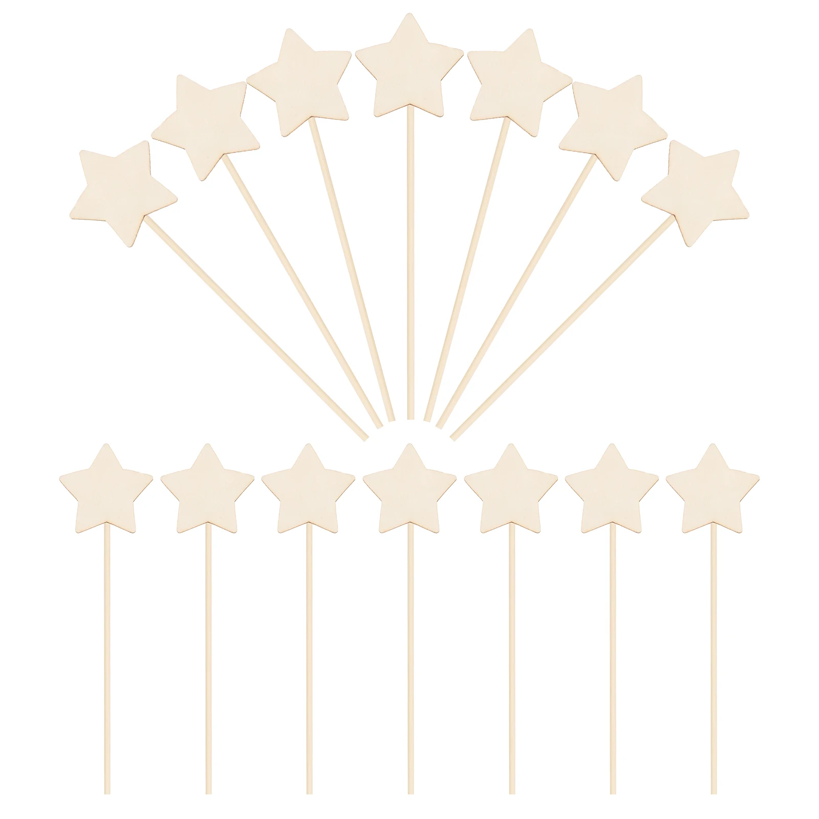 

15 Pcs Fairy Wooden Sticks Hand Painting Craft Party Accessories Teaching Tools Educational Supplies Unfinished