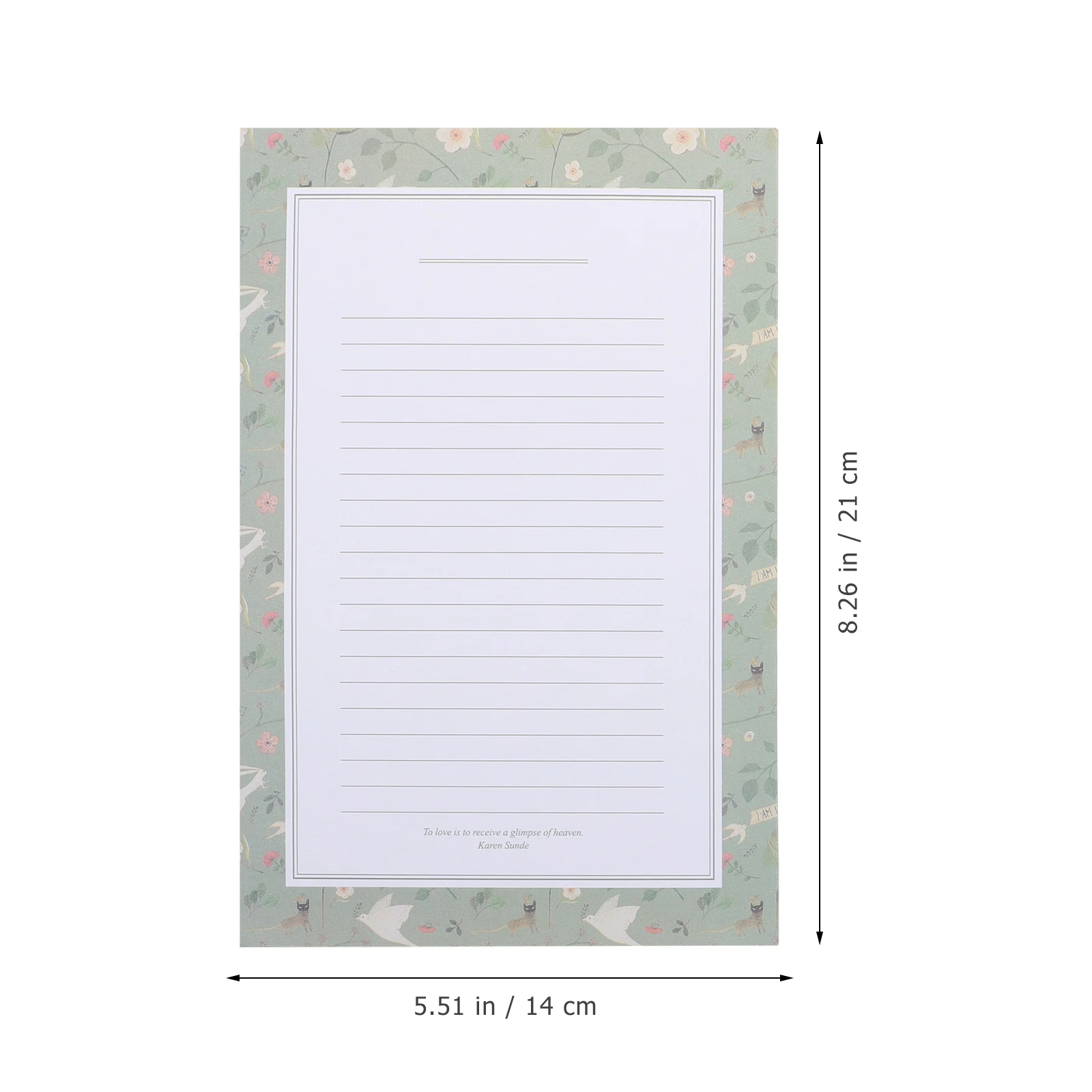 5 Sets of Flower Printing School Stationery Notepaper Set Wedding Invitation Love Writing Letterhead School Supplies New 2025