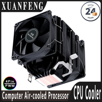 PC Air-cooled Radiator x79 x99 AM3 AM4 AMD Twin Towers 6 Heat Pipe CPU Cooler Fan Installing Intel LGA2011 115x 1200 1700 1366