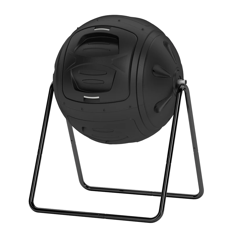New garden food waste compost bucket with faucet flip compost bin courtyard outdoor spherical compost roller bucket