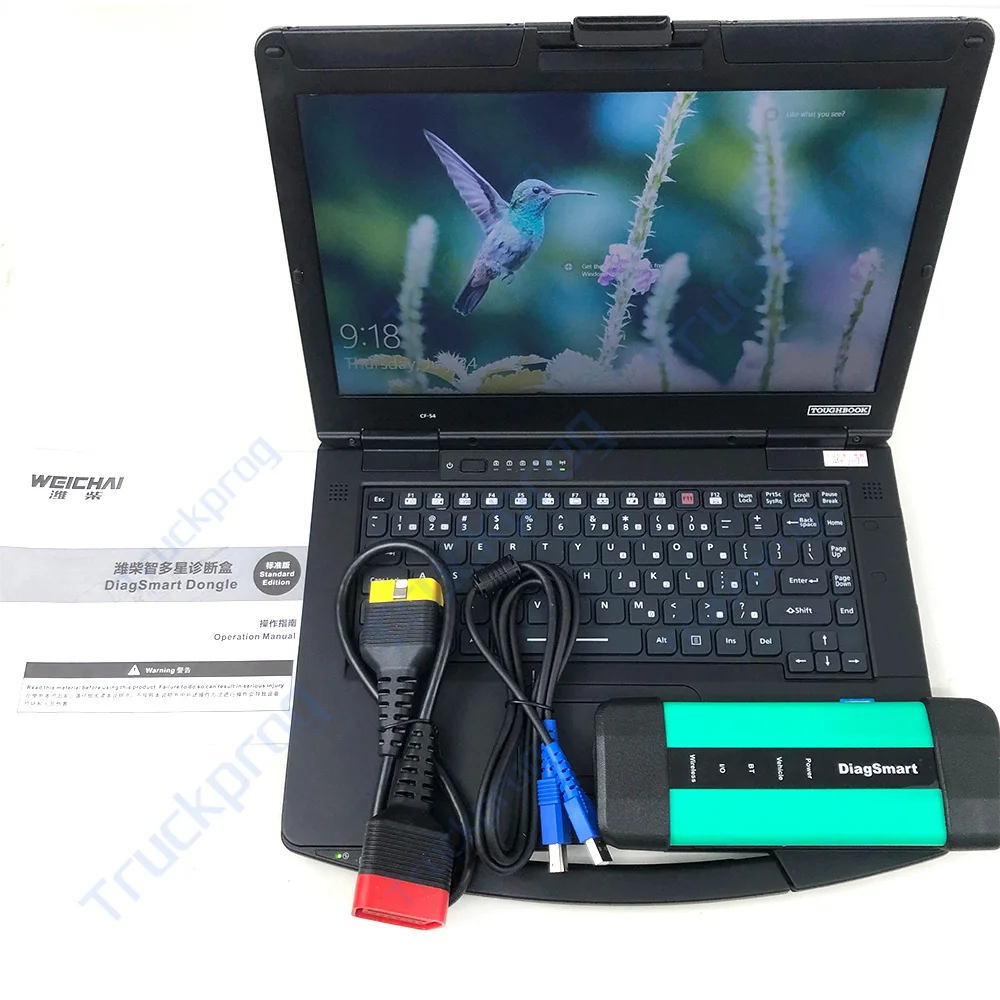 

CF54 Laptop Communication Interface Detector for Weichai Heavy Duty Diagsmart Standard for sinotruk EOL Cnhtc diagnostic tool