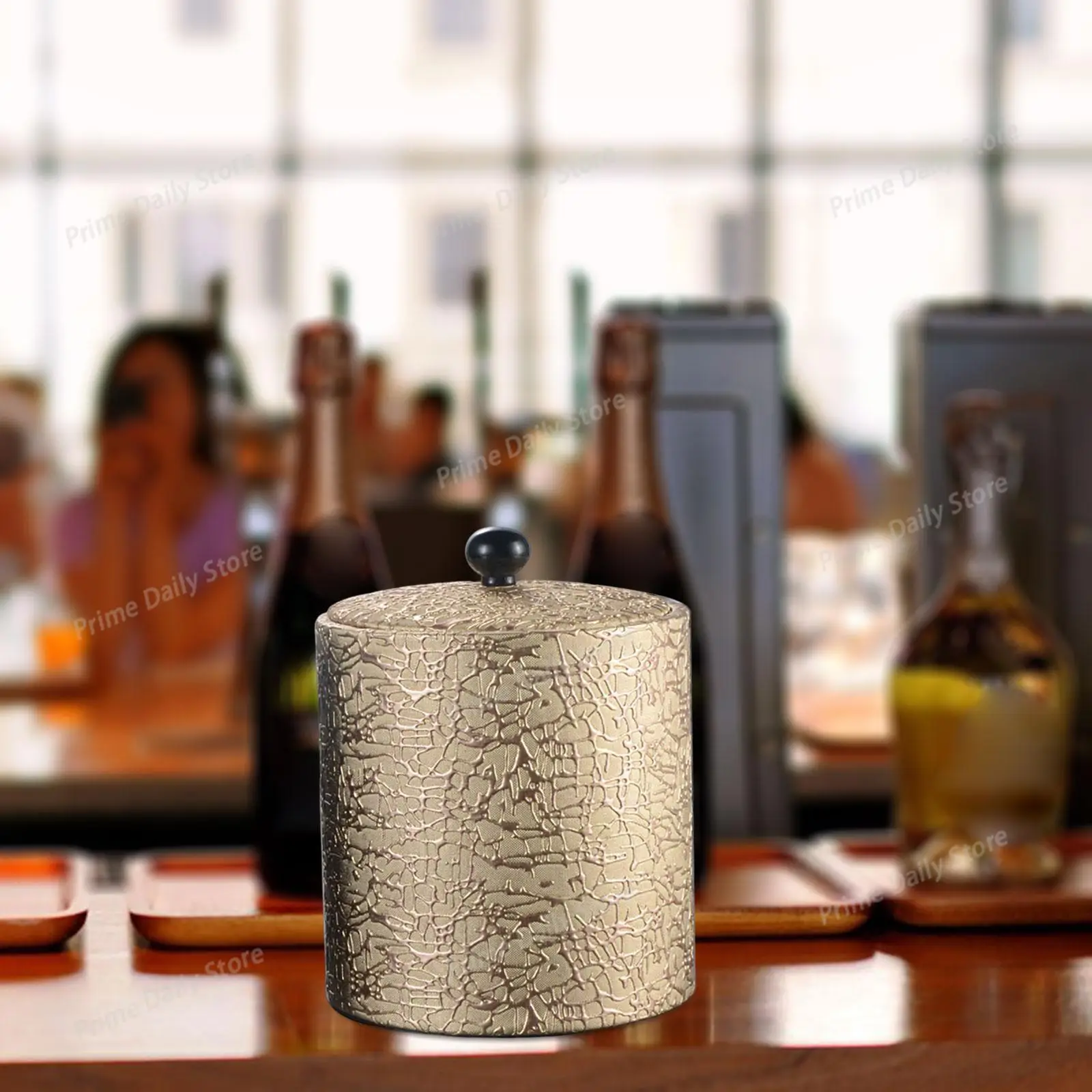 Double‑Walled Insulated Stainless Steel Ice Bucket with Lid, Thick Build for Home Bar Champagne Cooling