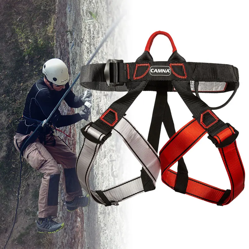 

Professional Outdoor Rock Climbing Harness Seated Downhill Sports Safety Belt Half Body Harness Survival Equipment Aerial Work