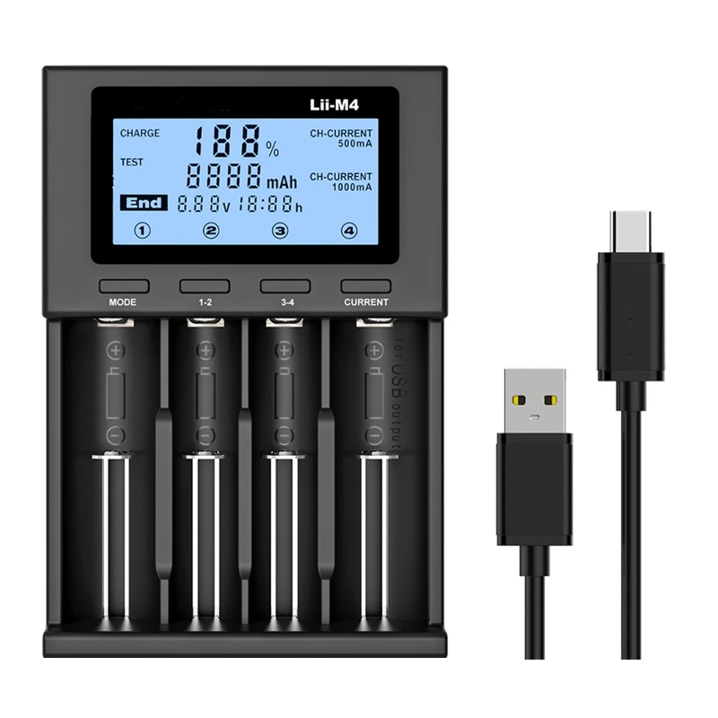 

18650 Battery 4Slots for Smart Charging Safety Fast 18650 Battery Drop shipping