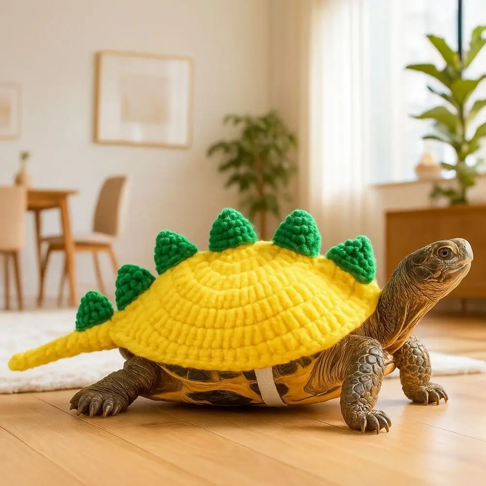 

Pet Apparel Cartoon Turtle Knitted Sweater Dinosaur Warm Pet Tortoise Clothes Adjustable Pet Sweatshirt Cosplay Event