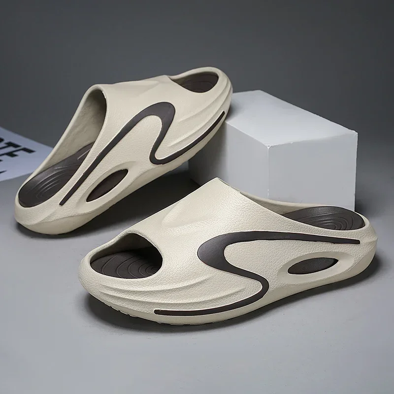 

Fashion Men's Slippers Indoor Outdoor Sandals Beach Comfortable Soft Slides Casual Shoes Men Flip-flops Bathroom Home Slippers