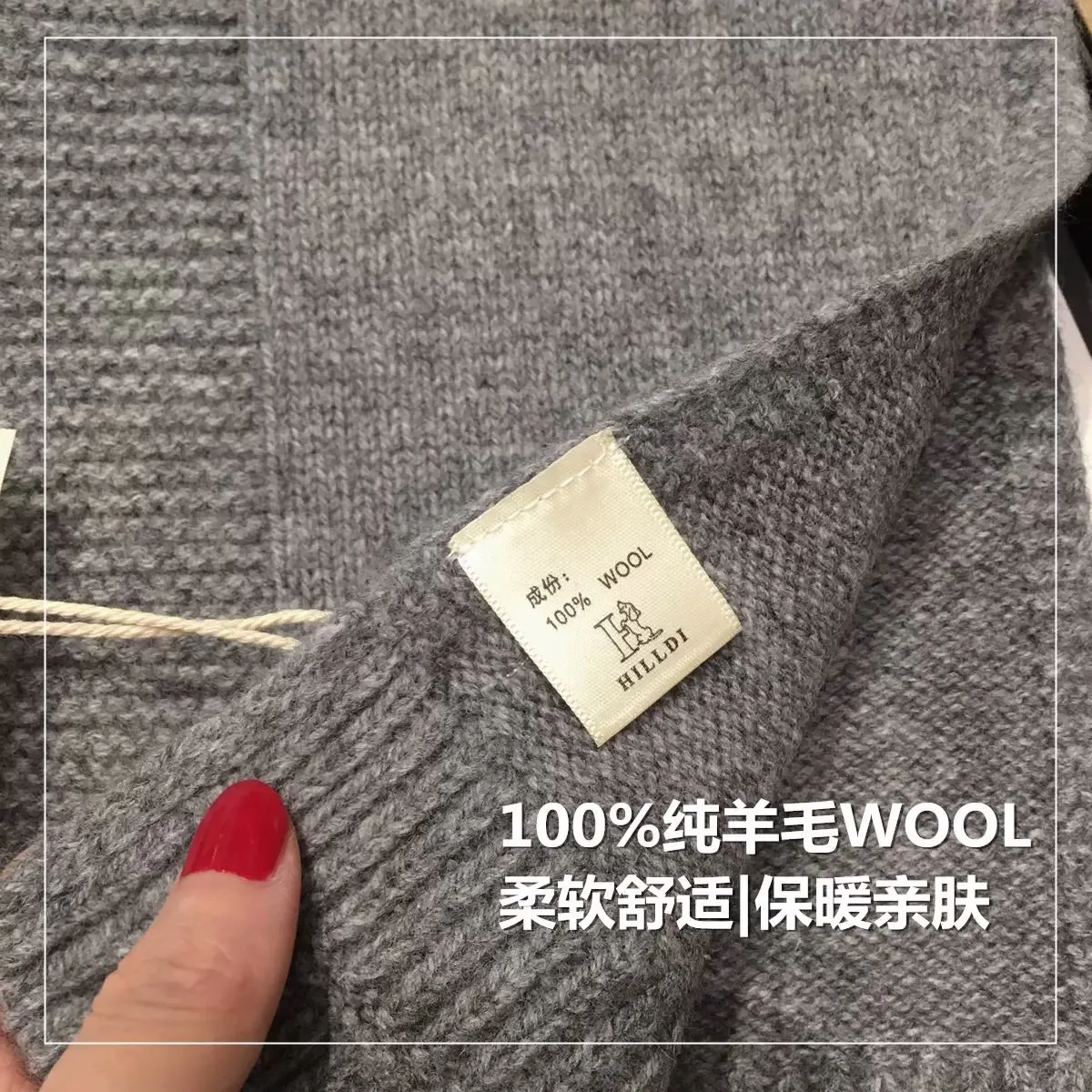 ผ้าพันคอขนสัตว์ออสเตรเลียแท้ 100% คุณภาพสูง สีพื้น ลายแนวตั้ง ผ้าคลุมไหล่แคชเมียร์แท้ ใช้ได้สองแบบ อุ่นสบายในฤดูหนาว